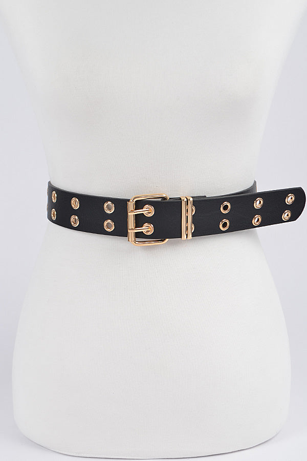 PREORDER Rena | Wide Waist Belt with Double Grommets