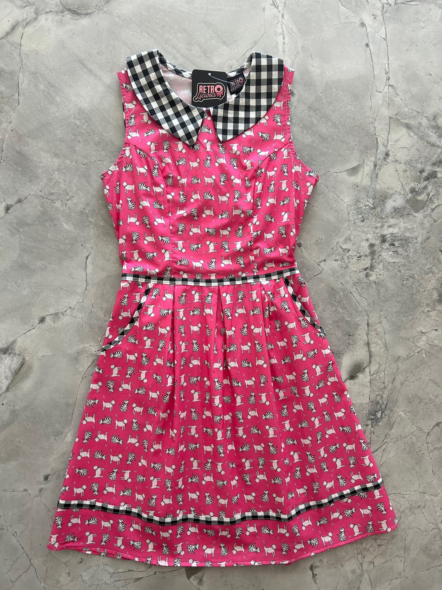 5244 The Cat's Meow Collared Dress | Mod & Retro Clothing – Retrolicious