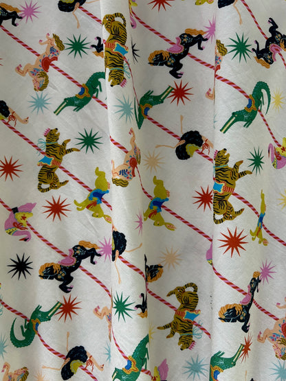 close up of the merry go round print 