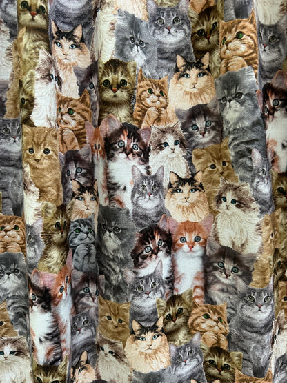 all over realistic cats print on dress