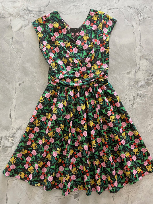 flatlay of floral greta dress