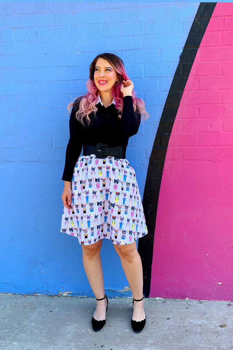 4620 Cats A-line Skirt