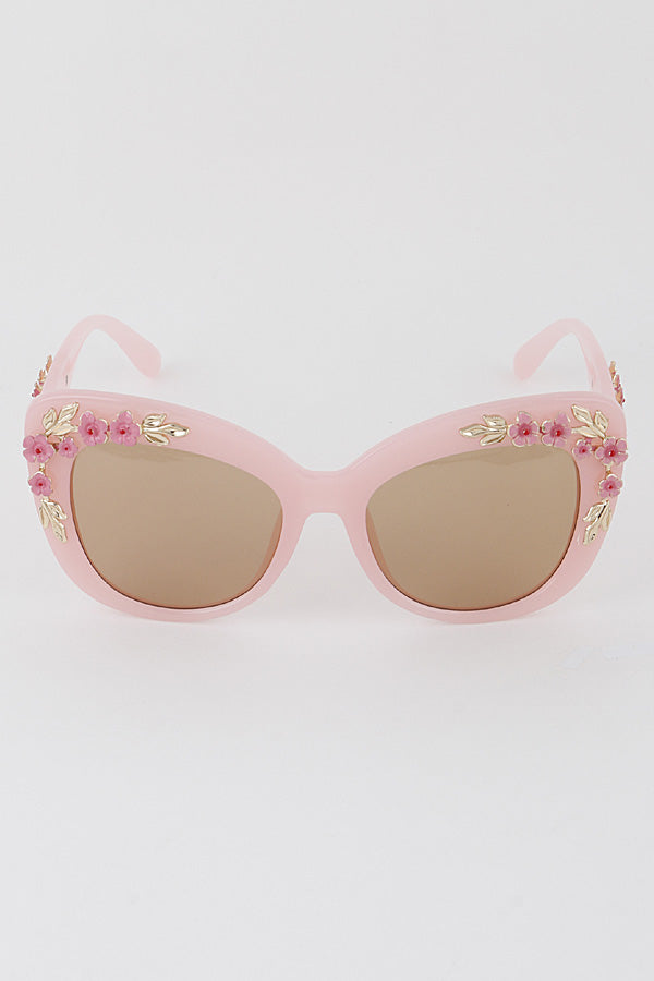 Flower rimmed sunglasses on sale