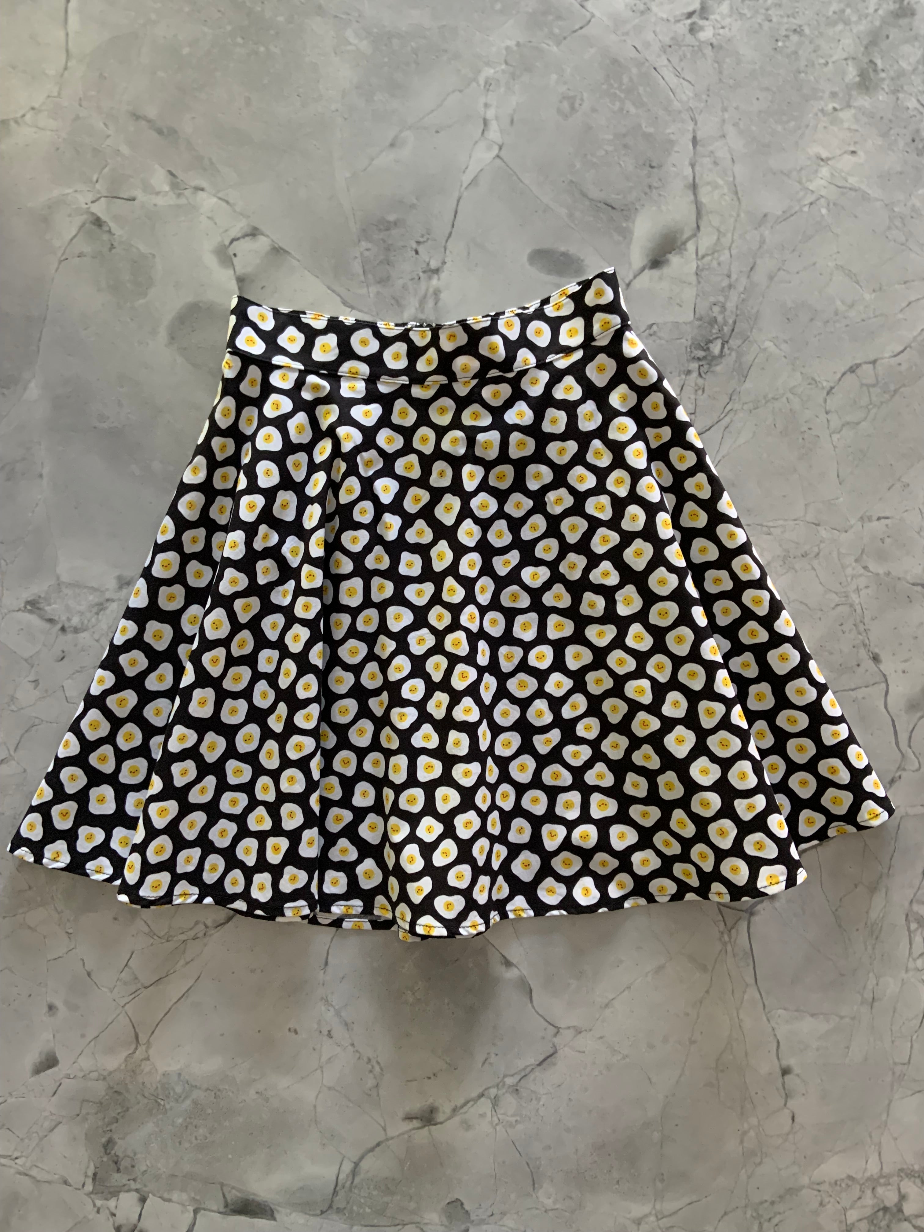 White and gold outlet skater skirt